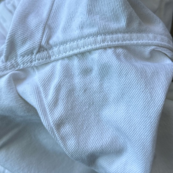 H&M White Straight Leg Elastic Waist Denim Jeans Size 10 - Picture 6 of 6